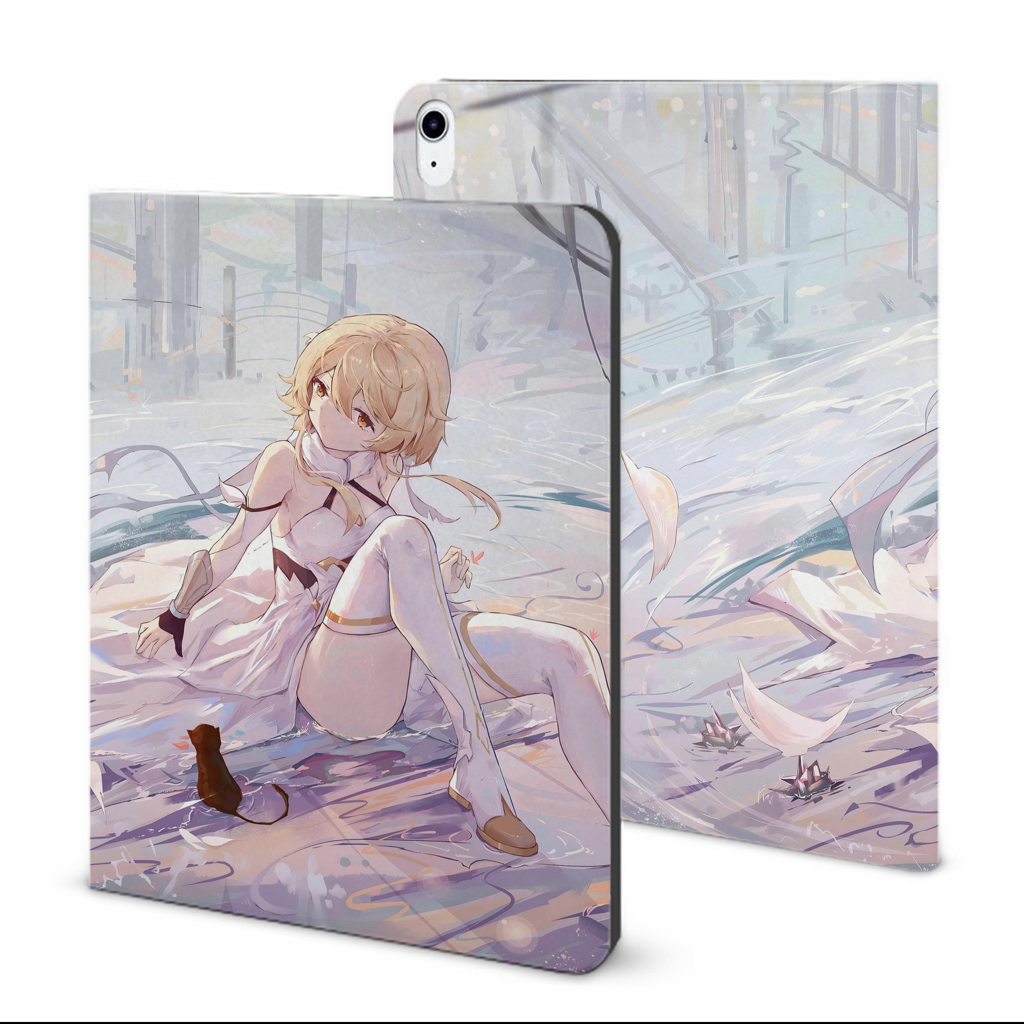 げんし神 genshin IPad ケース ブック型 PUレザー TPU 耐衝撃 軽量 薄型 ペン収納なし 全面保護 IPad 各モデル対応